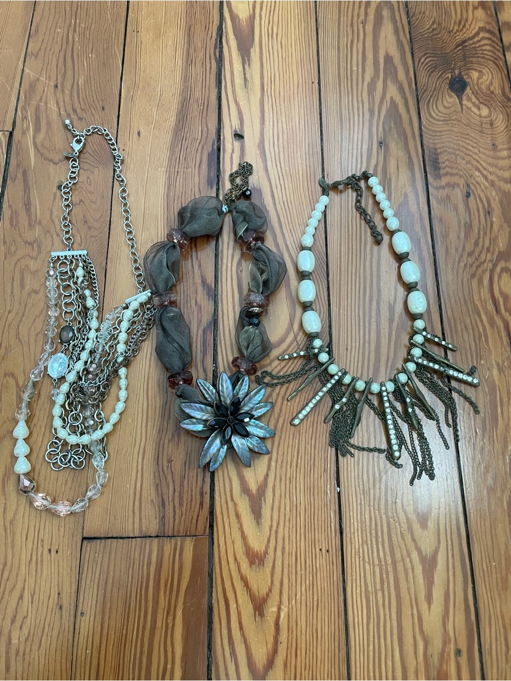CHICO'S Necklace Mixed Lot 3 Statement Necklaces - Mixed Metals